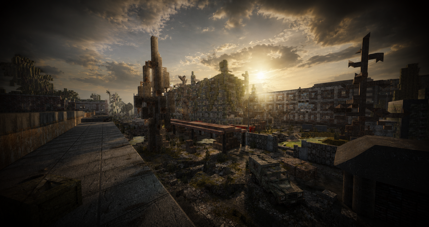 Surface: dawn over the ruins